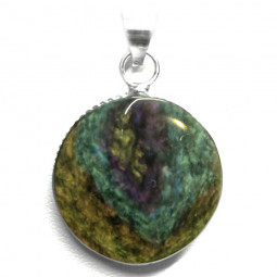 Pendentif Cercle Yin & Yang en Obsidienne Mentogochol