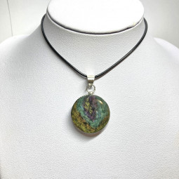 Pendentif Cercle Yin & Yang en Obsidienne Mentogochol