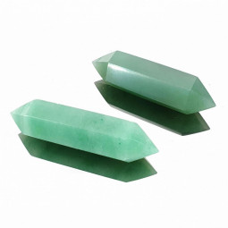 Pointe Biterminée en Aventurine Verte - 55 Gr