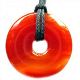 Pendentif Donut en Cornaline