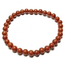 Bracelet Boules en Jaspe Rouge