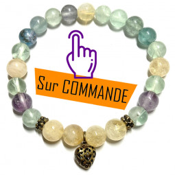 Bracelet en Fluorite & Citrine