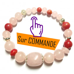 Bracelet en Quartz Rose &...