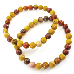 Bracelet en Jaspe Mokaïte - Boules de 6 mm