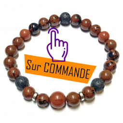 Bracelet Jaspe Rouge,...