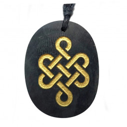 Pendentif Noeud Infini en Shungite