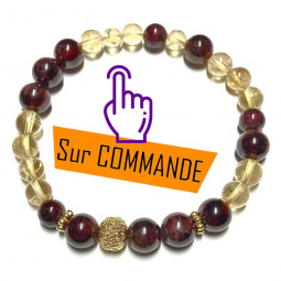 Bracelet en Grenat & Citrine