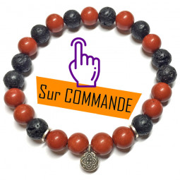 Bracelet en Jaspe Rouge &...