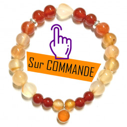 Bracelet Boules en Cornaline