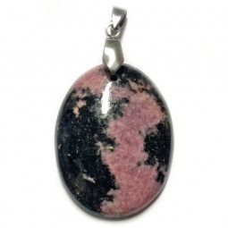 Pendentif en Rhodonite Cabochon Ovale