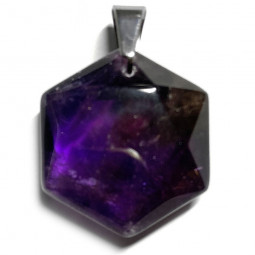 Pendentif Hexagone en Améthyste