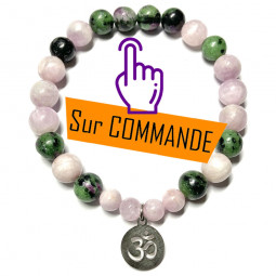 Bracelet Boules en Kunzite...