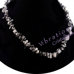 Collier Baroque en Obsidienne Neige