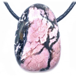 Pendentif Percé en Rhodonite