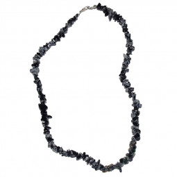Collier Baroque en Obsidienne Neige