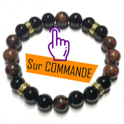 Bracelet Obsidienne Acajou...