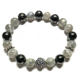 Bracelet Création en Labradorite & Shungite