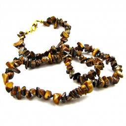 Collier Baroque en Oeil de Tigre