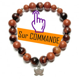 Bracelet en Jaspe Rouge &...