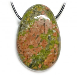 Pendentif Percé en Unakite