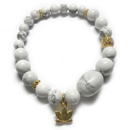 Bracelet en Howlite - Création Originale