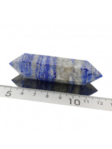 Pointe Biterminée en Lapis-Lazuli