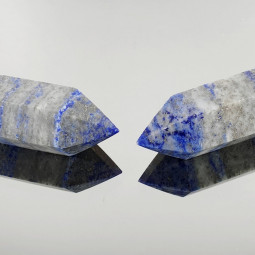 Pointe Biterminée en Lapis-Lazuli