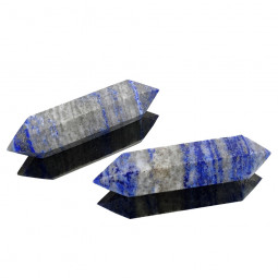 Pointe Biterminée en Lapis-Lazuli