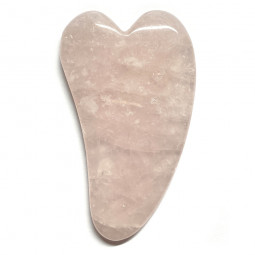 Gua Sha de massage en Quartz Rose