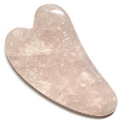 Gua Sha de massage en Quartz Rose