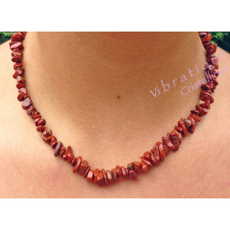 Collier Baroque en Jaspe Rouge