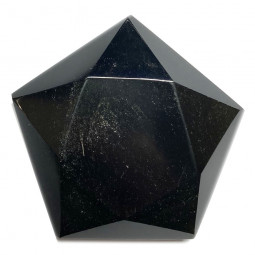 Pentagramme en Obsidienne Noire - 65 grammes