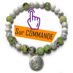 Bracelet Chrysoprase & Howlite