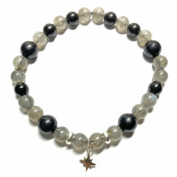 Bracelet en Labradorite & Shungite