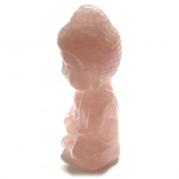 Bouddha en Quartz Rose