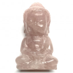 Bouddha en Quartz Rose