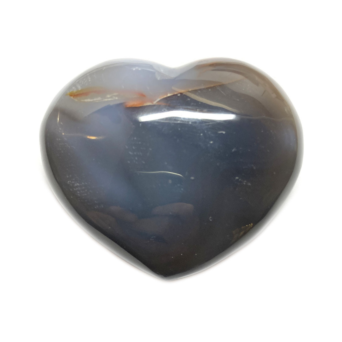 Coeur en Agate Grise - 125 Grammes