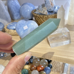 Pointe en Aventurine Verte - 78 mm