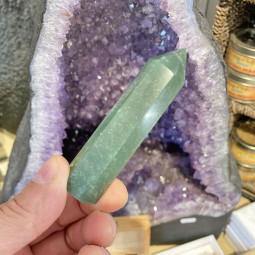 Pointe en Aventurine Verte - 8 cm