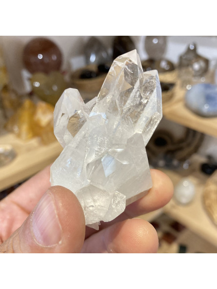 Quartz cristal de roche amas