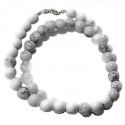 Collier en Howlite - Boules  de 8mm
