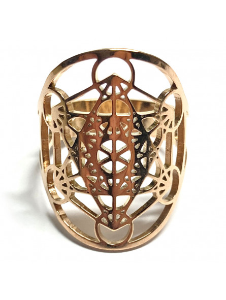 Bague Metatron cuivre en Acier Inoxydable