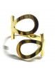 Bague Ankh or en Acier Inoxydable