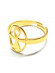 Bague Croix de Vie or en Acier Inoxydable