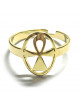 Bague Croix de Vie or en Acier Inoxydable