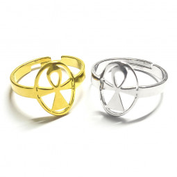 Bague Croix de Vie en Acier Inoxydable