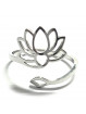 Bague Fleur de Lotus argent en Acier Inoxydable