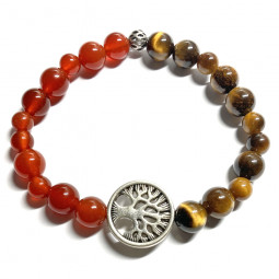 Bracelet en Cornaline & Œil de Tigre