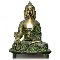 Statuette Bouddha geste du don en Bronze