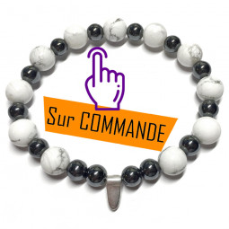 Bracelet Howlite & Hématite